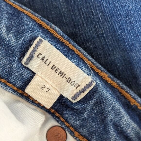 Madewell Cali Demi-Boot Jeans in Bronson Wash: Button-Front Edition Sz 27 - Picture 12 of 14